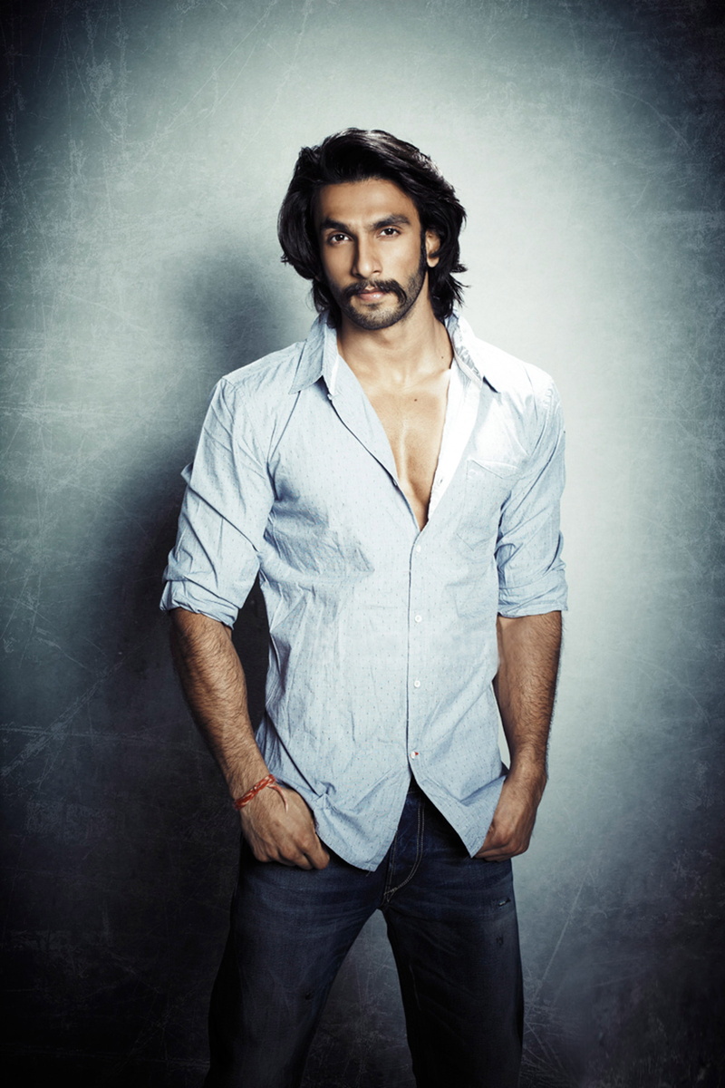 ranveer, jeans, hairstyle, casual clothing, one person, singh, standing, adult, men, beautiful people, white, cool attitude, studio shot, looking at camera