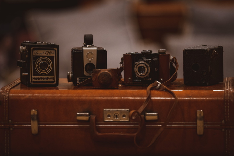 obsolete, lens - optical instrument, no people, equipment, close-up, camera, shutter, assorted, technology, retro, photography themes, brown, camera - photographic equipment