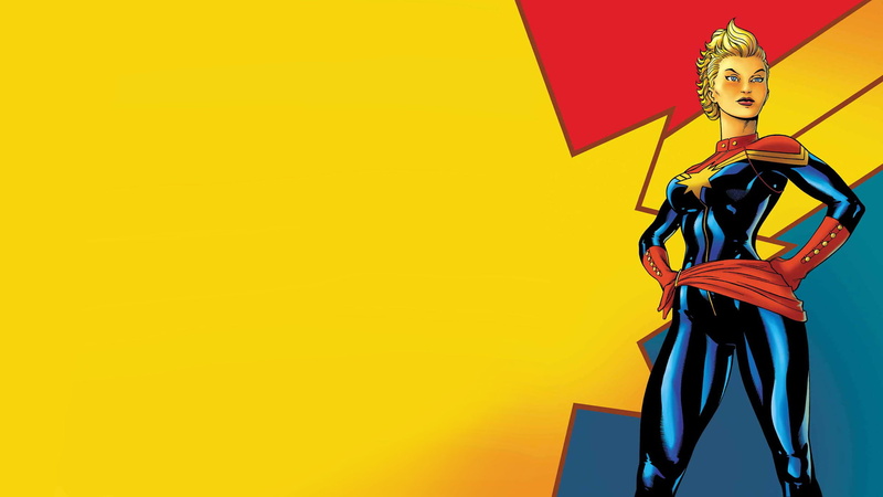 yellow, ms, captain, marvel, cartoon/comic, 1080P, hd