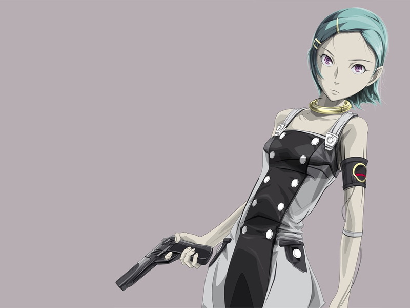 Eureka Seven, Eureka (character), 720P, anime, anime girls, gun
