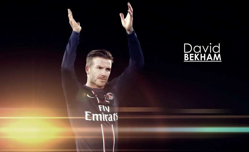 men, communication, adult, one person, human arm, david, front view, beckham, limb, text, skill, black background, indoors, Football, looking at camera
