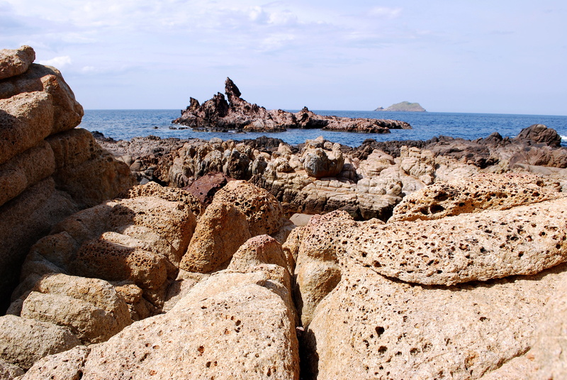 natural, blue sea, sky, holiday, beach, tranquility, travel flask, scenics - nature, rock, the beach, water, travel, solid, day, land, wind waist, destination