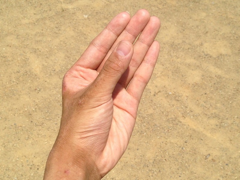 parts, drying, salon, unrecognizable person, pot, high angle view, human, skin, body part, male, coast, destiny, sandy, land, opportunity, finger, billboard