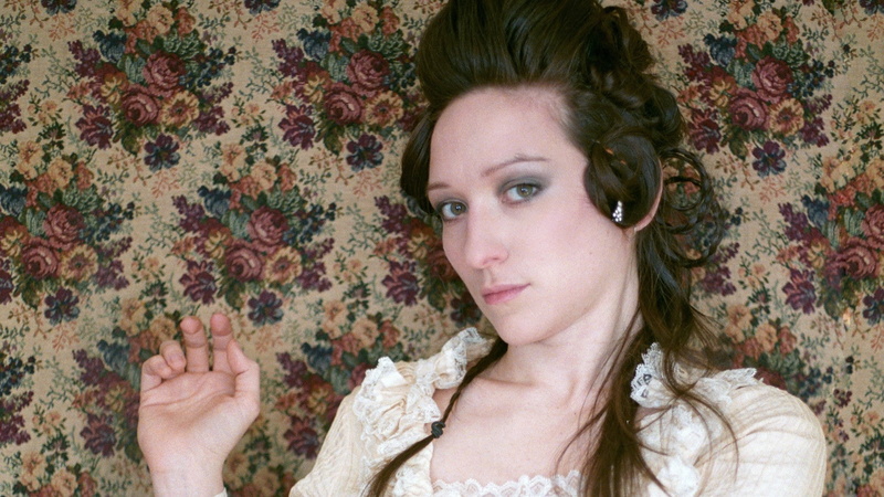 brown hair, beauty, headshot, human hair, floral pattern, one person, hairstyle, women, hair, beautiful woman, looking at camera, adult, contemplation