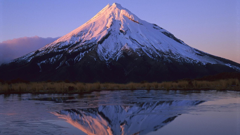 mountain, lake, 3d and abstract, light, beautiful, tipped, 1080P, reflection, snow