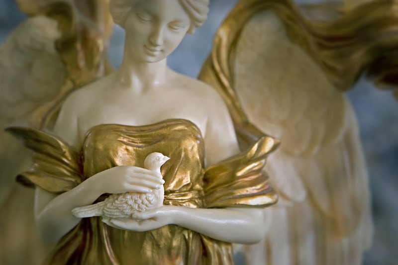 architecture, dove, belief, indoors, art and craft, figure, craft, art, figures, creativity, close-up, art nouveau, spirituality, woman, no people, angel