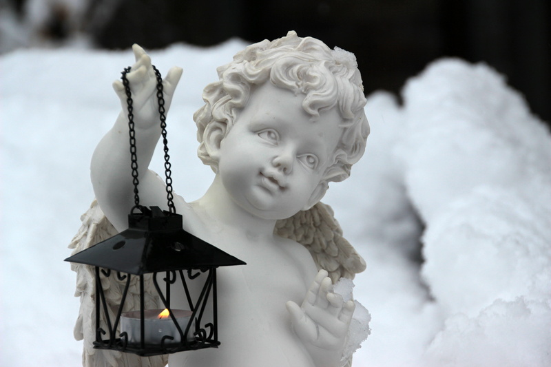 one person, people, human representation, sweet, children only, snow, sculpture, white color, Symbol, portrait, statue, nature, angel face, consolation