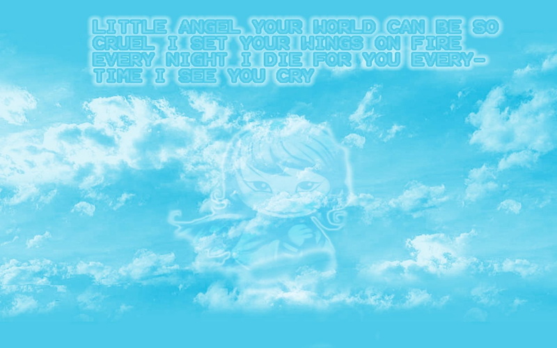3d and abstract, 1080P, blue, angel, cute, little angel, little, mystic, nice