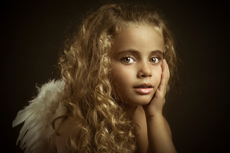 Little Angel, little, Sheila, 1080P, girl, look, portrait, angel