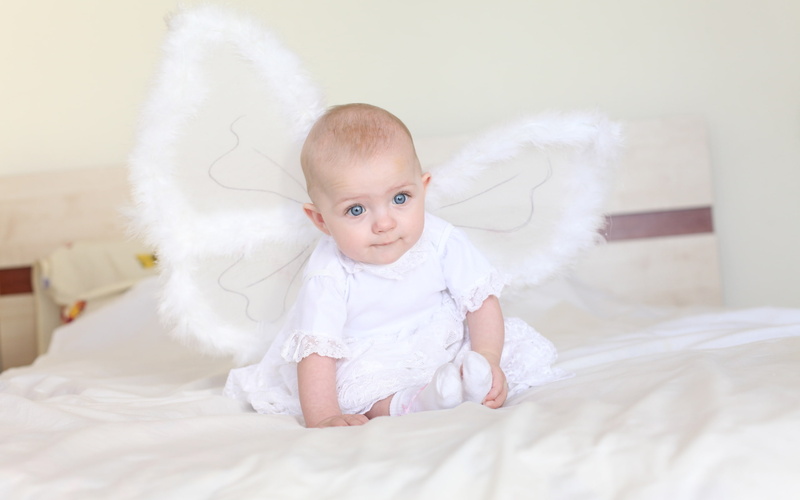 kids, white, baby, costume, little, 2K, angel, children, s