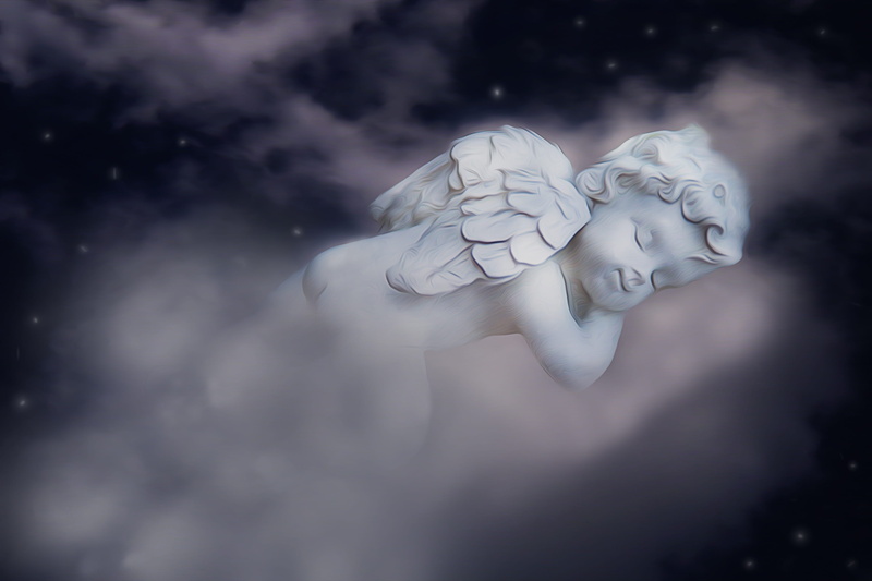 2K, human representation, pretty, sky, spooky, human face, contemplation, white, figure, halloween, cherub, cloud, sweet, mystery, statue, angel, science