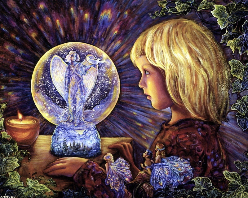 Christmas, Artistic, Painting, Little Girl, Angel, 720P
