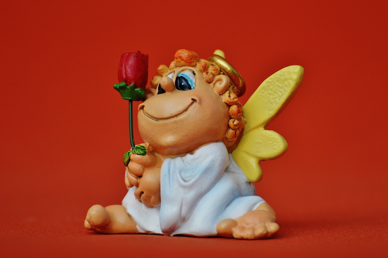 craft, representation, guardian angel, art and craft, young, valentines day, baby, little angel, child, celebration, figure, colored background, cute, sweet