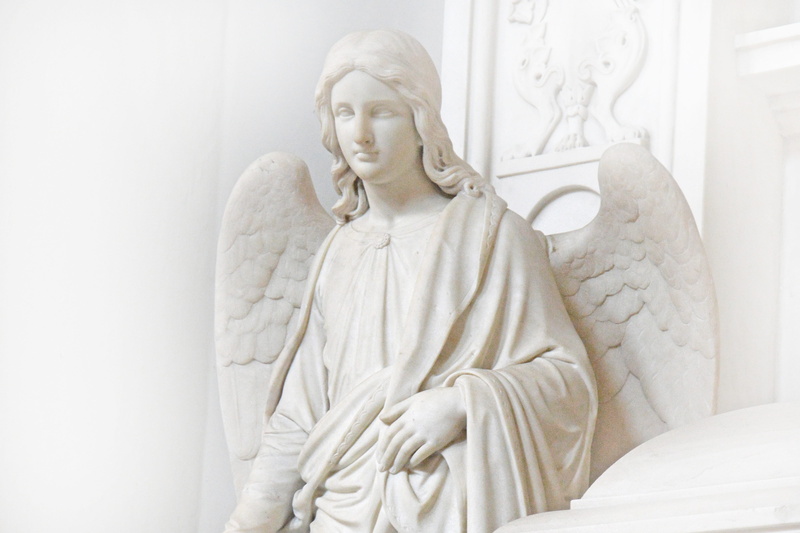4K, faith, indoors, carving - craft product, angel, human representation, the past, white, female likeness, history, statue, architecture, craft, contemplation