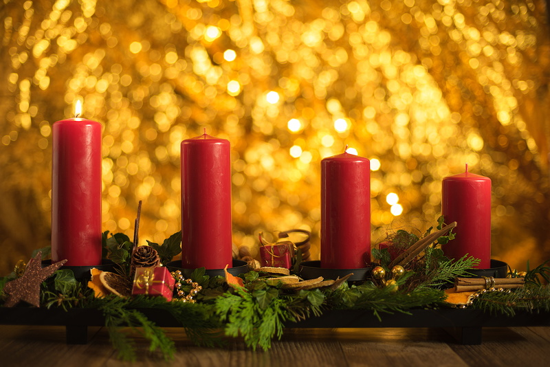 christmas decoration, christmas time, nature, light, first candle, flame, close-up, no people, christmas lights, tree, red, advent candles, holiday, christmas picture