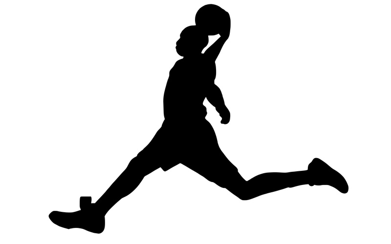 athletic, dunk, tournament, cut out, one person, white background, 4K, sport, hoop, skill, silhouette, indoors, practice, match, lifestyles, studio shot