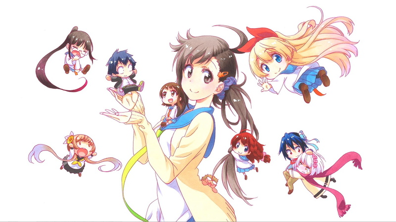 1080P, two people, Kirisaki Chitoge, Tachibana Marika, studio shot, anime girls, representation, cut out, young adult, Paula Mccoy, Miyamoto Ruri, Onodera Haru