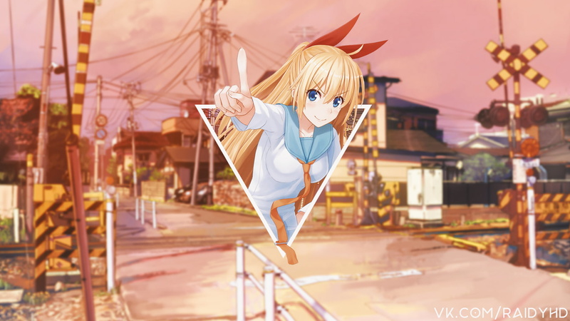 Kirisaki Chitoge, 1080P, anime girls, anime, picture-in-picture
