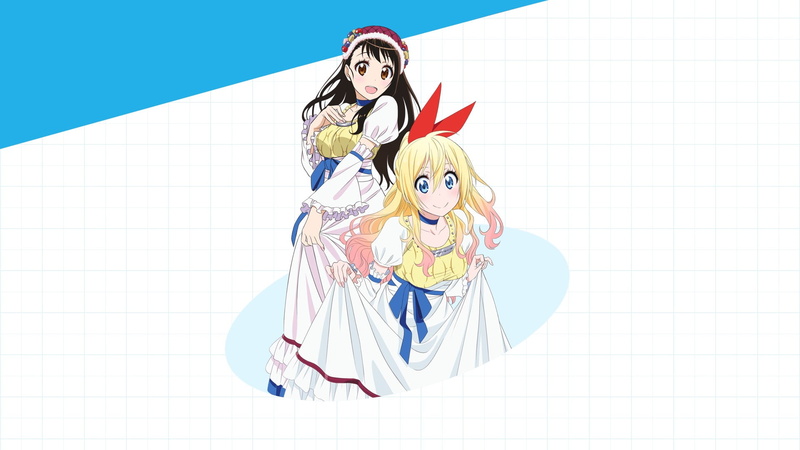 two people, people, Onodera Kosaki, full length, anime girls, Nisekoi, young adult, couple - relationship, adult, beautiful woman, 1080P, Kirisaki Chitoge