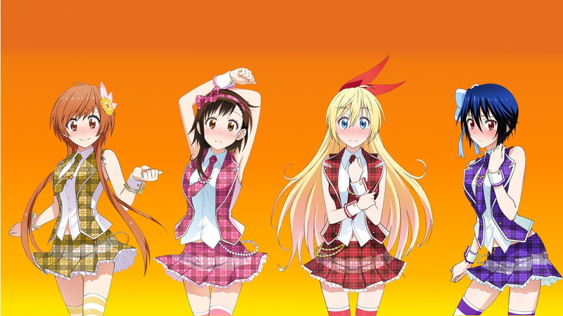Tachibana Marika, human skeleton, creativity, innocence, people, Anime Girls, childhood, child, colored background, celebration, Tsugumi Seishirou, Kirisaki Chitoge