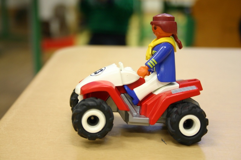 figurine, transportation, figure, driving, toy, toys, red, side view, wheel, land vehicle, innocence, 1080P, speed, playmobil, small, toy car, childhood
