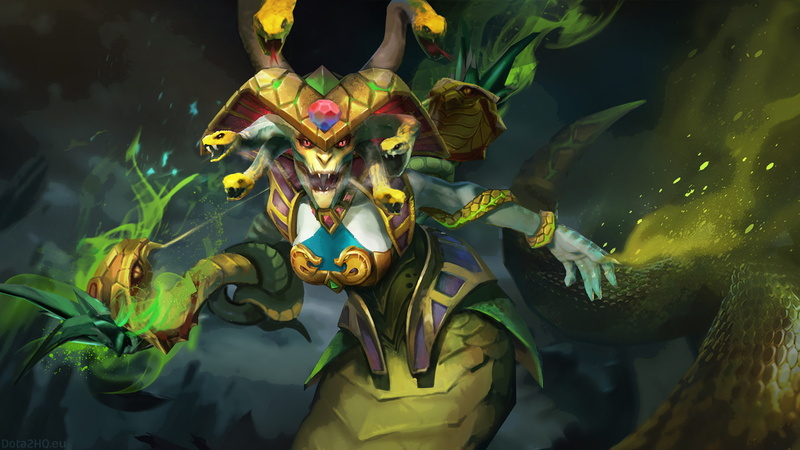 disabler, roles, carry, durable, 1080P, dota, heroes, art, hd, medusa