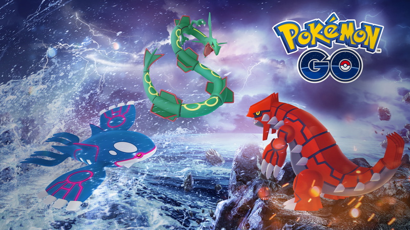 Kyogre (Pokémon), 4K, Pokemon Go, Pokémon GO, Rayquaza (Pokémon), Pokémon, Groudon (Pokémon)