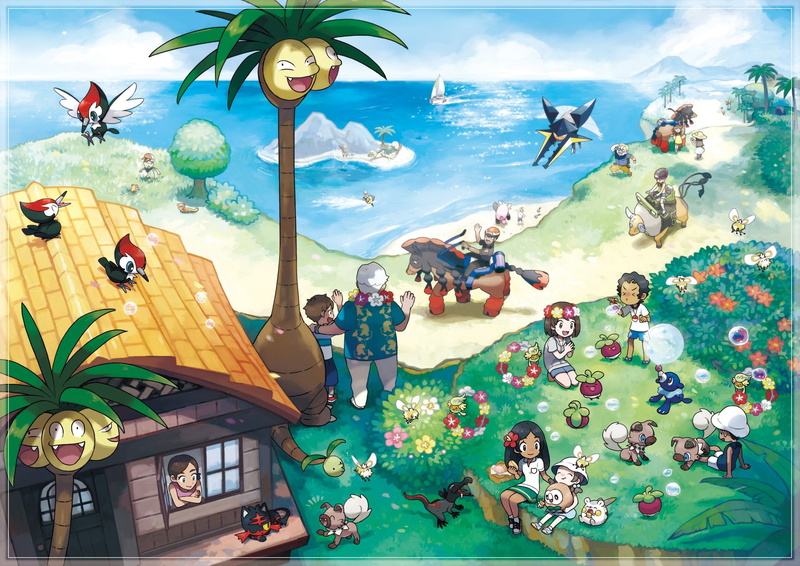 Pokémon Moon, Pokémon Sun, Yungoos (Pokemon), Rowlet (Pokémon), Pikipek (Pokemon), Litten (Pokémon), Bounsweet (Pokémon), Tauros (Pokémon), Comfey (Pokémon)