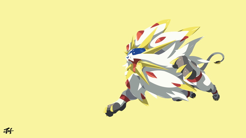 Pokémon Sun, 1080P, Minimalist, Pokémon, Pokémon Sun And Moon, Solgaleo (Pokémon), Pokémon: Sun and Moon