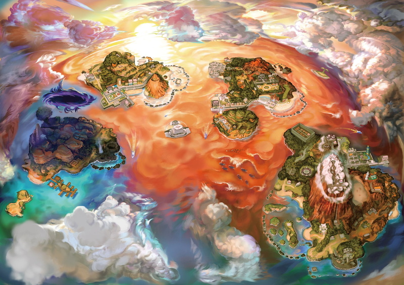 Pokémon Ultra Sun, Pokémon Ultra Moon, Pokémon Ultra Sun and Ultra Moon, 1080P, Map, Pokémon