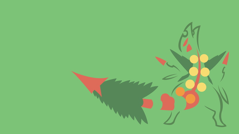 nature, 1080P, Pokémon, no people, outdoors, digital composite, Sceptile (Pokémon), art and craft, yellow, red, Mega Evolution (Pokémon), green color