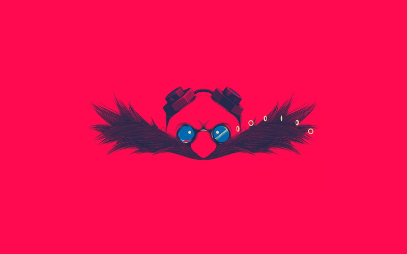 colored background, 1080P, red background, red, beauty in nature, Sonic the Hedgehog, celebration, animal themes, heart shape, mustache, Dr. Robotnik