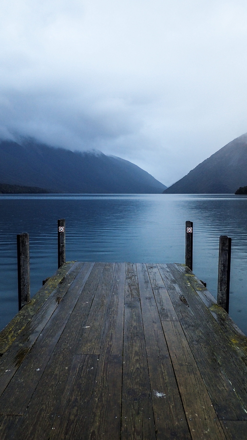 jetty, sky, newzealand, wooden post, water, 4K, no people, beauty in nature, outdoors, new zealand, mountain, non-urban scene, explore, scenics - nature
