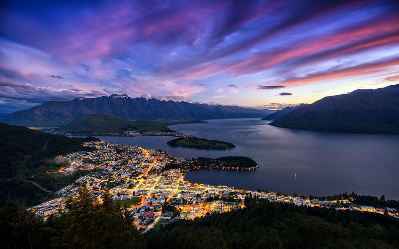 benlamond, s, landscape, long‑exposure, nature, cities, queenstownnewzealand, 4K, newzealand, sky, lakewakatipu, sunset, bob, lakes, photography, queenstown