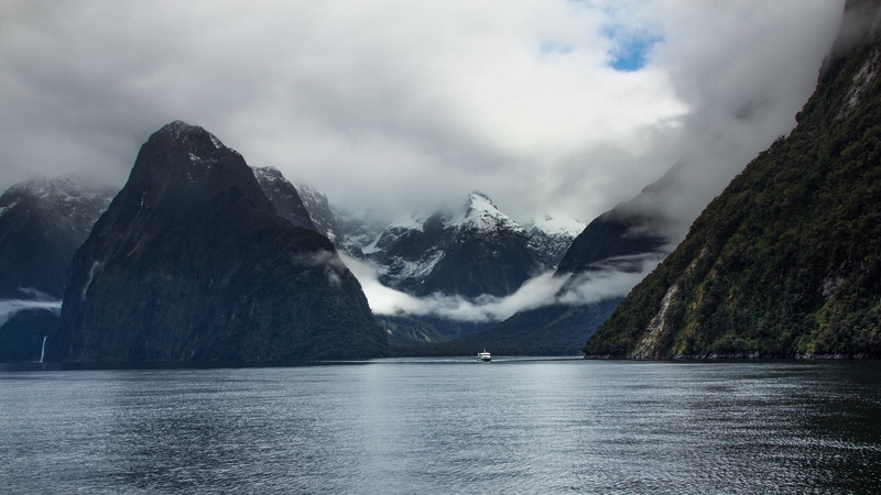 1080P, Fiordland, national Park Fiordland, South Island, the fjord Milford Sound, New Zealand, Milford Sound