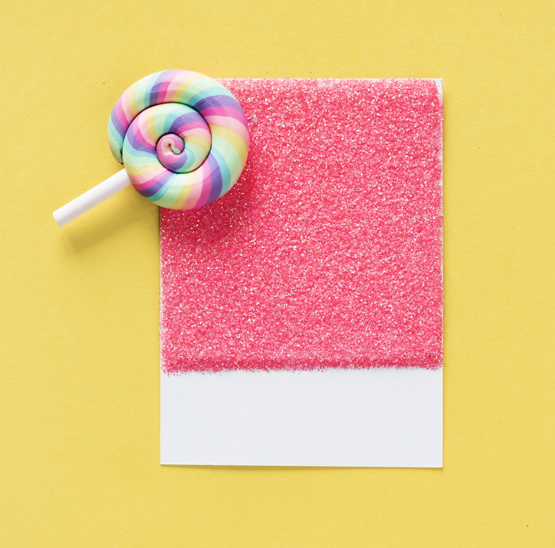 craft, colorful, close-up, indoors, paper, pink color, yellow, pink, still life, copy space, sugary, background, 2K, colored background, studio shot, two objects