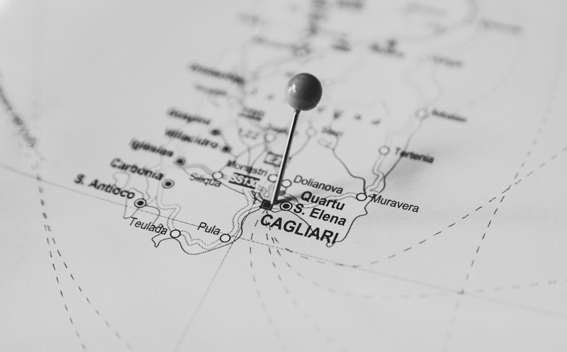 cartography, needle, tourism, planning, cagliari, 4K, exploration, destinations, travel destinations, close-up, topography, maps, atlas, closeups, positioning