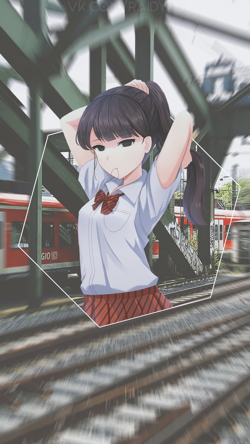 Komi Shouko, anime girls, Komi-san wa, anime, picture-in-picture, Comyushou desu., 4K
