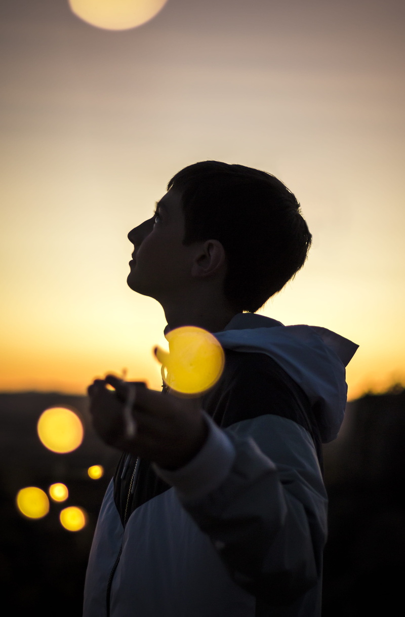 4K, silhouette, orange color, hour, sunset, side view, water, light, focus, sunrise, look, golden, bokeh, standing, outdoors, yellow, portrait, sky, leisure activity