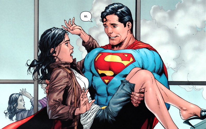 Lois Lane, Clark Kent, Smile, Costume, Hi, 1080P, DC Comics, Girl, Cape, Hero, Kryptonian, Superman: Secret Appearance, Cloak, Artist, Comic, Comics, Gary Frank