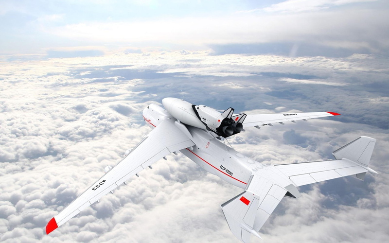 aircraft planes, white, heaven, red, mriya, airplane, an225, antonov, 1080P