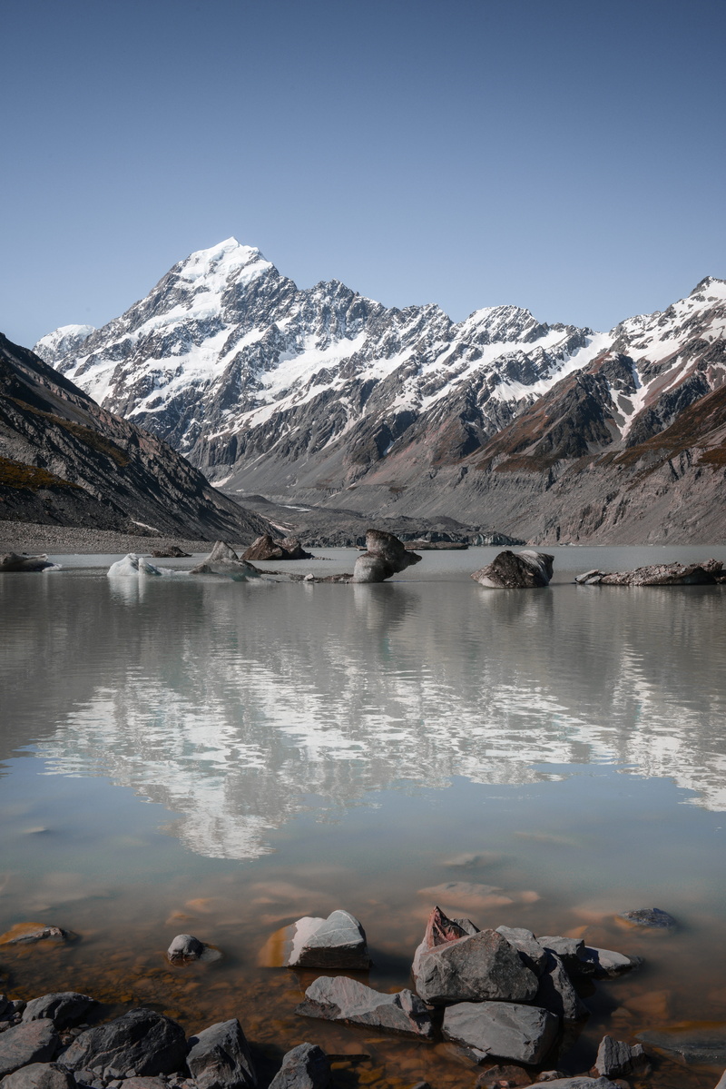 glacier, sky, capped, reflection, rugged, winter, day, mountain ridge, mountain, snowcapped, landscape, body, snow, wilderness, ice, summit, beauty in nature