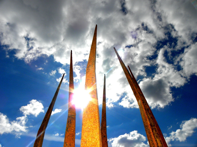 clouds, bright, daytime, cloud - sky, brown, sun, back lit, wood - material, sunlight, blue, architecture, sticks, 4K, nature, sunbeam, industry, sunrays