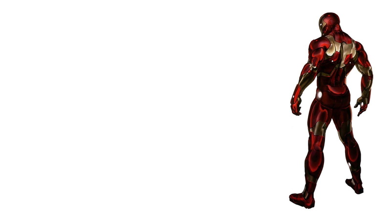 1600x900 px, adult, man, white background, copy space, 720P, art, catoon, looking, iron, full length, hd, fashion, real people, one person, Iron Man, px