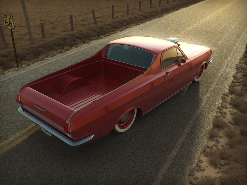 Route 66, car, Volga, GAZ-24 Volga, depth of field, red cars, 720P