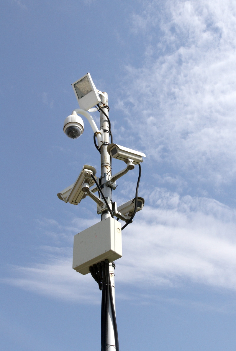 steel, cloud - sky, safety, safe, protect, pole, system, low angle view, surveillance, electronic, big brother - orwellian concept, security system, monitoring