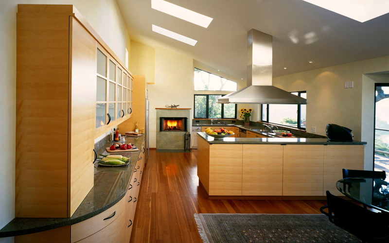 decor, fruit, luxury, built structure, home, wide, cabinet, stove, apartment, home Ownership, home Decorating, no People, kitchen Counter, absence, fireplace