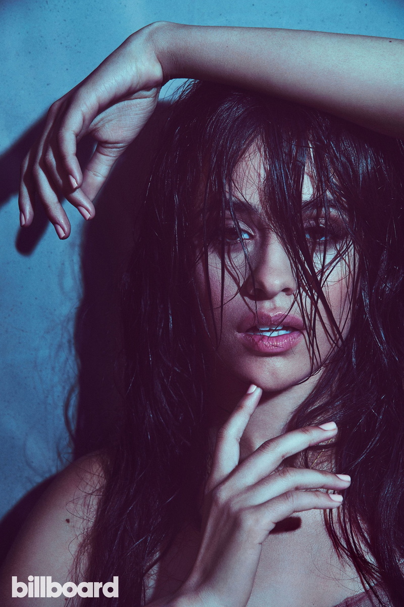 Camila Cabello, 2K, singer, women, simple background, brunette, face, long hair