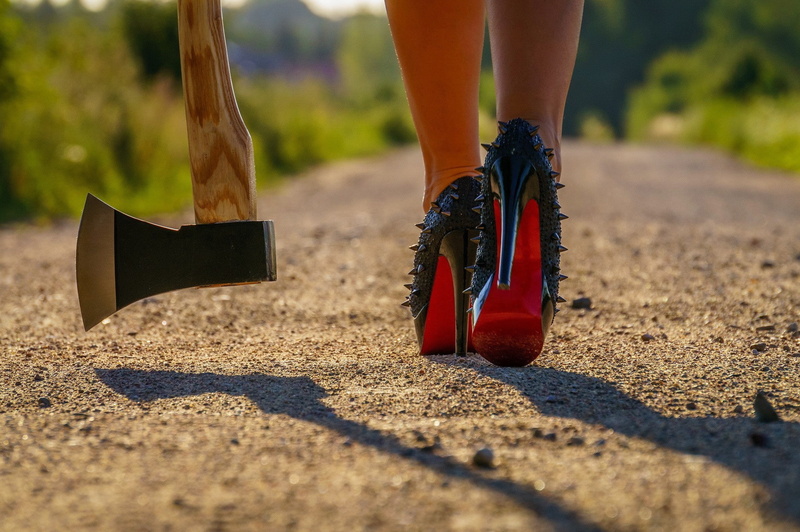 low section, healthy lifestyle, motion, surface level, shoe, running, outdoors, body part, human body part, exercising, sport, women axe high heels louboutin