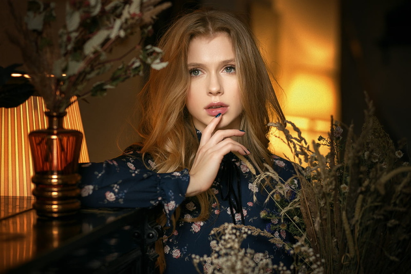 Russian Model, blonde, Elizaveta Podosetnikova, women, model, face, 720P